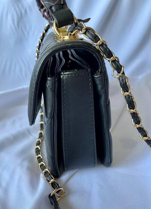 Женская сумка chanel bag black gold7 фото