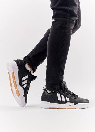 Чоловічі кросівки в стилі adidas originals adi2000 адідас / демісезонні / весняні, літні, осінні / взуття / шкіра / чорні, сірі, білі