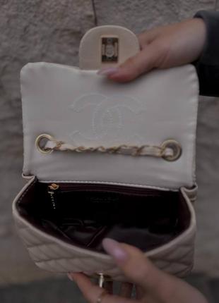 Жіноча сумка chanel 1,55 beige8 фото