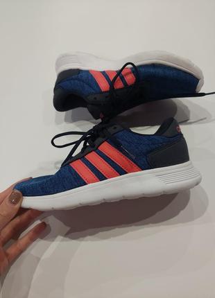 Оригинальные очень легкие кросовки adidas neo lite racer 'blue pink white'  3210 фото