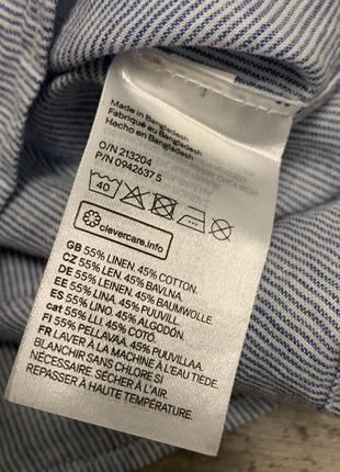 Рубашка из смесовой льняной ткани h&amp;m на 6-9 мес/74 см4 фото