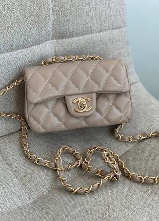 Женская сумка chanel mini mokko2 фото