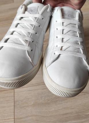 Мужские кроссовки кеды kappa 41 р. 26, 5 см. кожаные белые. состояние близко к идеальному2 фото