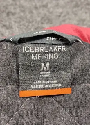 Классическая спортивная жилетка из шерсти мериноса в ярком цвете icebreaker merino loft grapefruit9 фото