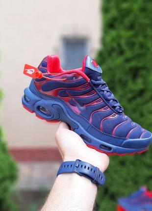 Nike tn plus синие с красным3 фото