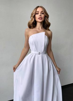 Сукня максі  з розрізом на спідниці2 фото