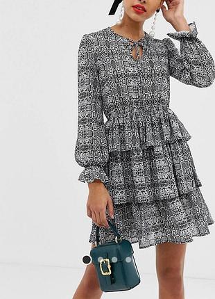 Asos платье змеиный принт