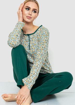Пижама женская утепленная, цвет молочно-зеленый, 219r004