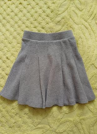 Теплая юбка в рубчик zara 5 -6 лет1 фото