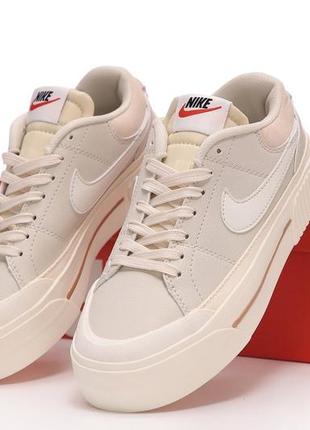 Кросівки nike court legacy lift beige4 фото