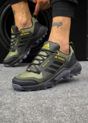 Мужские кроссовки adidas terrex gore-tex  green black