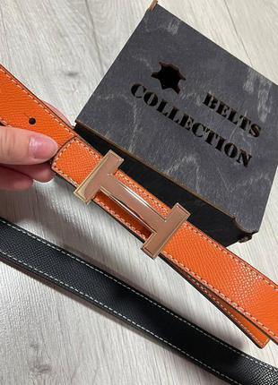 Ремінь пояс жіночий шкіряний в стилі hermes / ремень пояс женский кожаный в стиле hermes1 фото