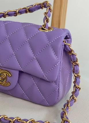 Женская сумка chanel mini violet3 фото