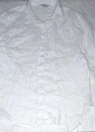 Біла базова лляна сорочка primark3 фото