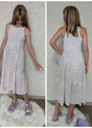 Платье сарафан удлиненный платья h&m хлопок4 фото
