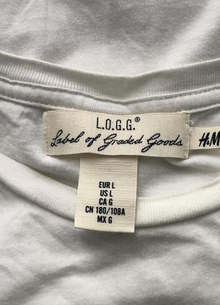 Мужская футболка h&m, (р. l)3 фото