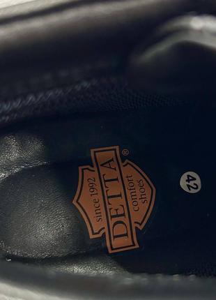 Демисезонные кожаные мужские черные ботинки от производителя detta5 фото