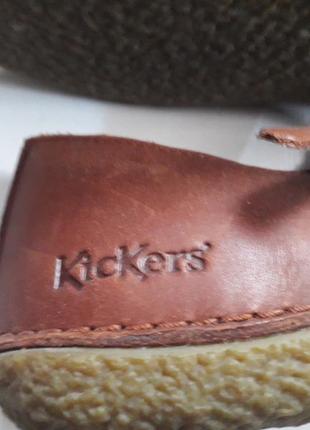 Брендовые кожаные туфельки kickers, оригинал,р 39,(25см)5 фото