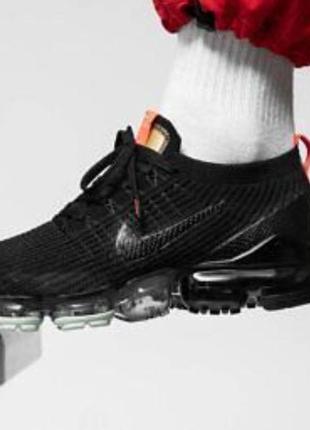 Nike air vapormax flyknit 3 black snakeskin1 фото