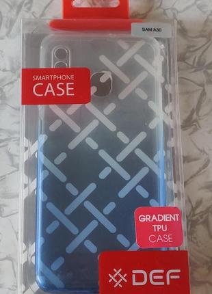 Чохол def samsung galaxy a30 gradient tpu blue