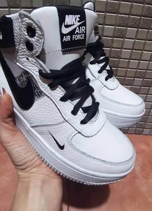 Мужские зимние кроссовки nike air force белые на меху 45размер3 фото