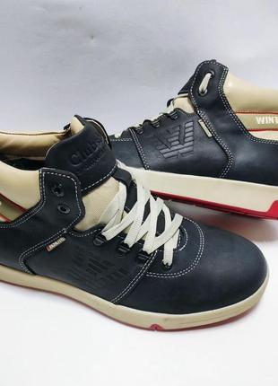 Ботинки clubshoes кожаные синие