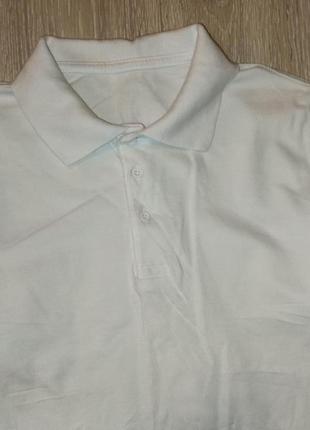 Белая футболка поло george на 14-15 лет3 фото