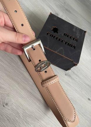 Ремінь пояс жіночий шкіряний в стилі diesel / ремень пояс женский кожаный в стиле diesel