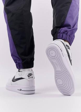 Мужские кроссовки в стиле nike air force 1 «407 low найк форсы / демисезонные / весенние, летние, осенние / базовые кроссовки / обувь / кожа / белые, черные2 фото