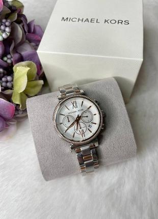 Часы michael kors "sofie" silver/rose gold5 фото