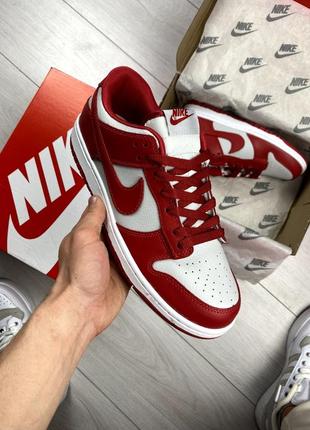 Nike sb dunk red&amp;white10 фото