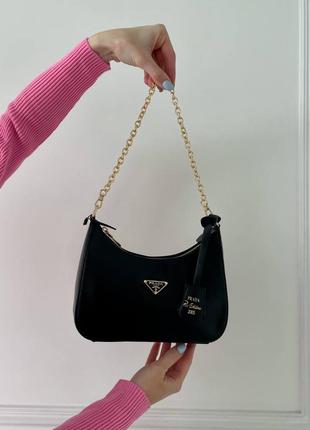 Женская сумка prada leather black9 фото