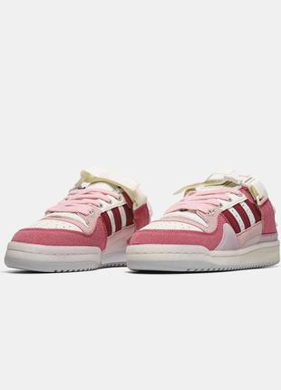 Adidas forum x bad bunny "white pink"2 фото