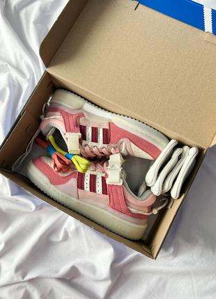 Кросівки adidas forum x bad bunny "white pink"8 фото