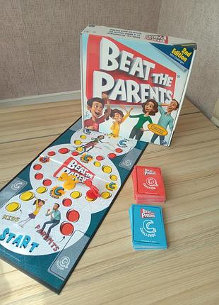 Сімейна настільна гра beat the parents, kids vs. parents із божевільними викликами spin master