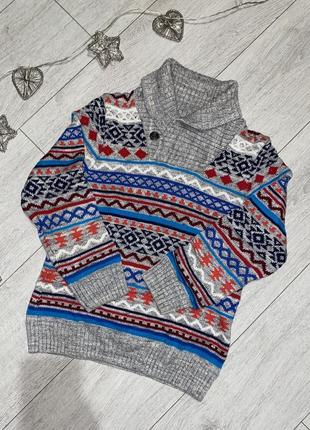 Зимний теплый свитер на мальчика 9/10 лет1 фото