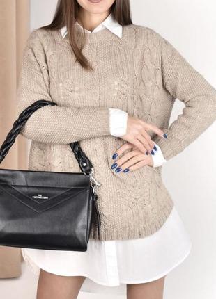 Жіноча шкіряна сумка. клатч шкіряний. кросбоді. polina&eiterou.5 фото