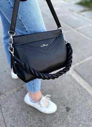 Жіноча шкіряна сумка. клатч шкіряний. кросбоді. polina&eiterou.3 фото