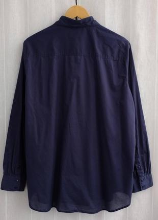 Темно синяя рубашка из хлопка от ellen amber размер xxl6 фото