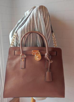 Сумка michael kors hamilton leather tote3 фото