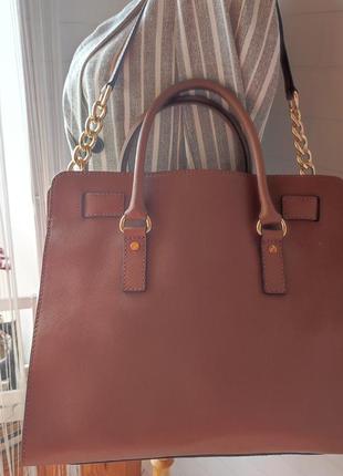 Сумка michael kors hamilton leather tote4 фото