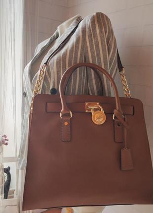 Сумка michael kors hamilton leather tote