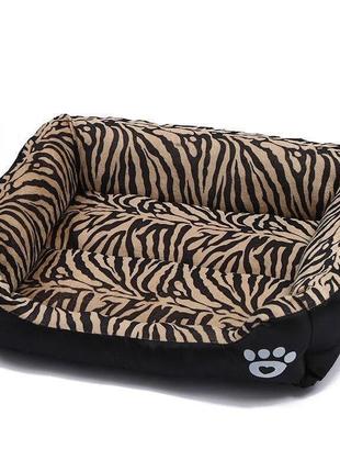 Лежанка, лежак, для собак та котів домашніх тварин paw колір тигровий розмір м1 фото