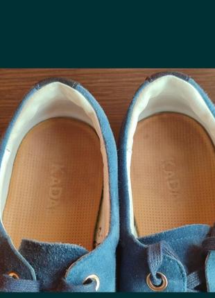Мужские летние замшевые туфли, мокасины с перфорацией кadar4 фото