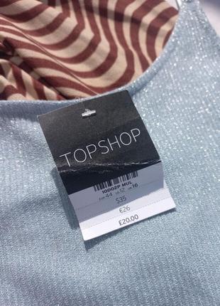 Платье миди комбинация на брительках с люрексом topshop3 фото