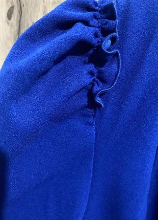 Синя сукня з ґудзиками5 фото