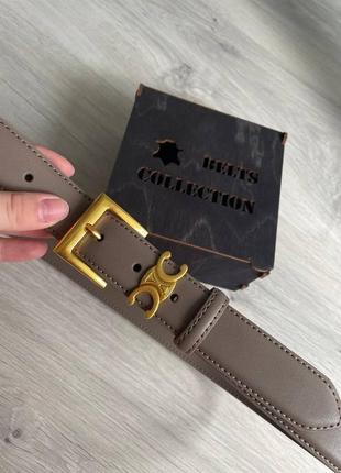 Ремінь пояс жіночий шкіряний в стилі celine / ремень пояс женский кожаный в стиле celine