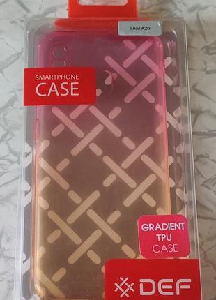 Чохол def samsung galaxy a20 gradient tpu orange1 фото