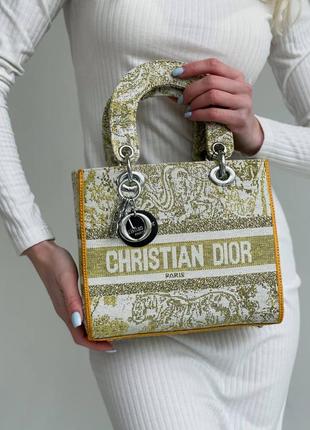 Женская сумка cristian dior lady d-lite lemon