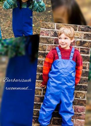 Яркий унисекс комбинезон полукомбинезон непромокаемый на 7-8 лет
